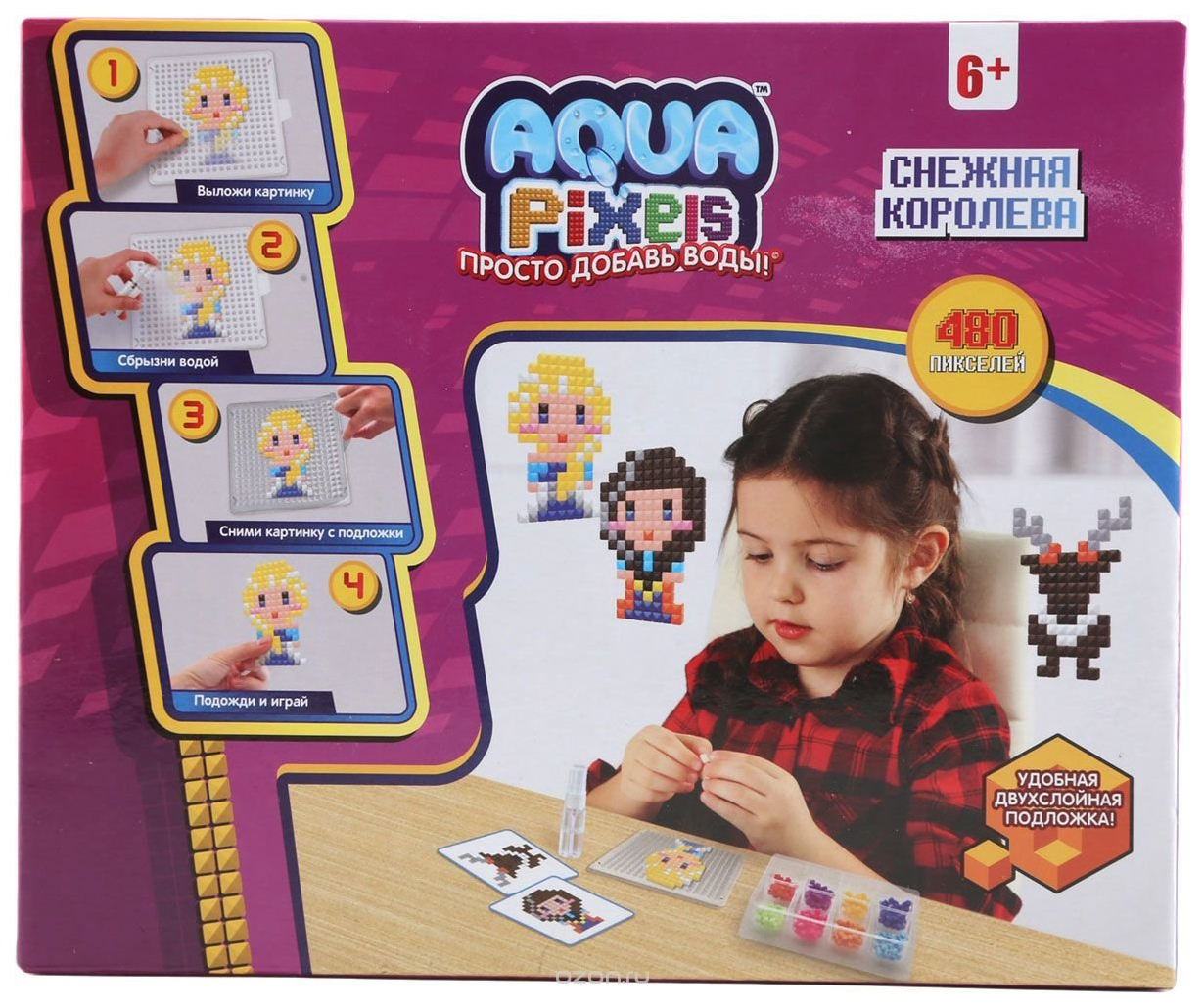 1toy Набор Aqua pixels Снежная королева, 520 деталей Т13075