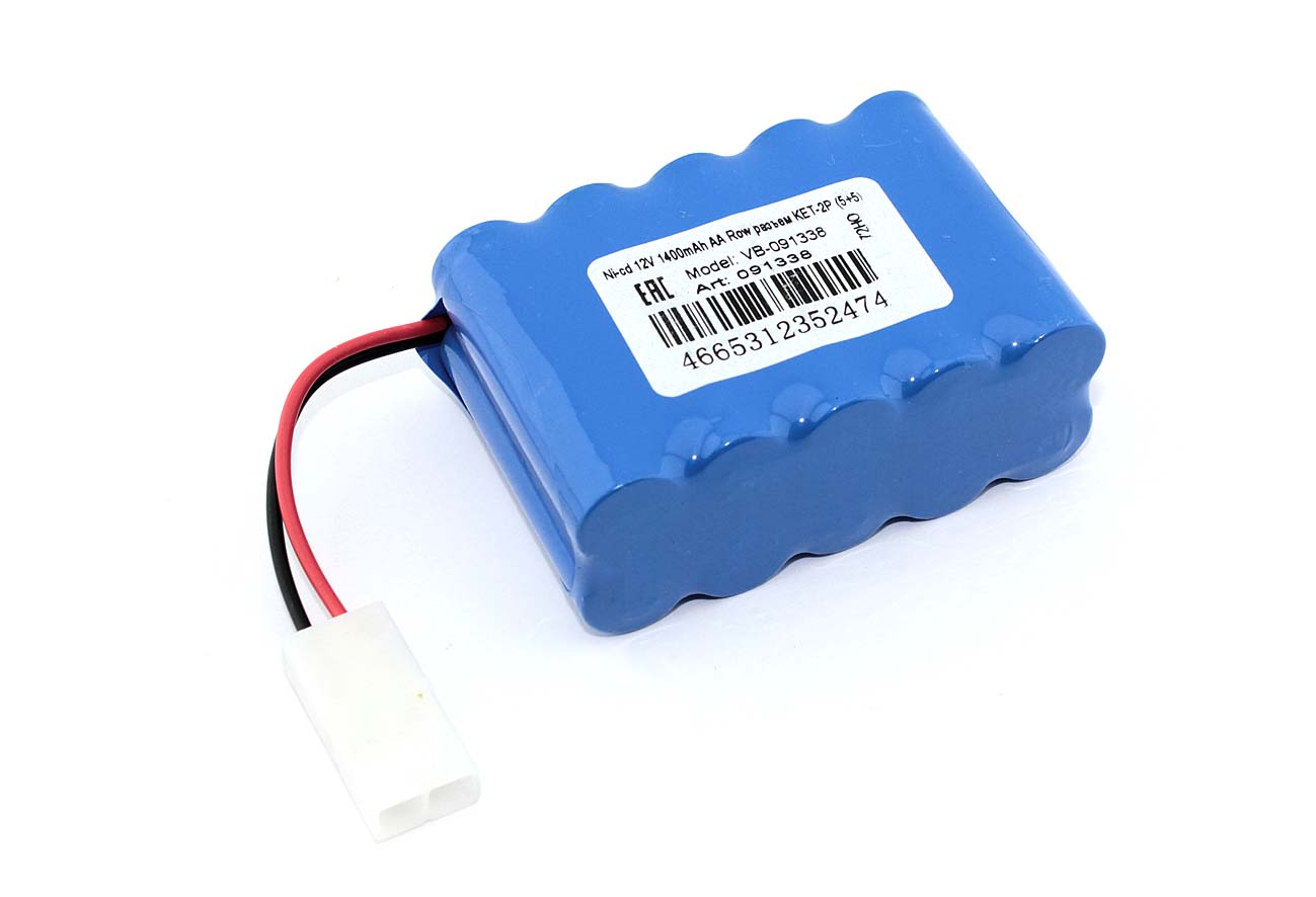 Аккумулятор Ni-cd 12V 1400mAh AA Row разъем KET-2P (4+4