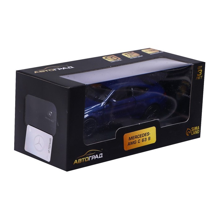 Автоград Mercedes-AMG C63 S Coupe, 1:32, открываются двери, синий 554987