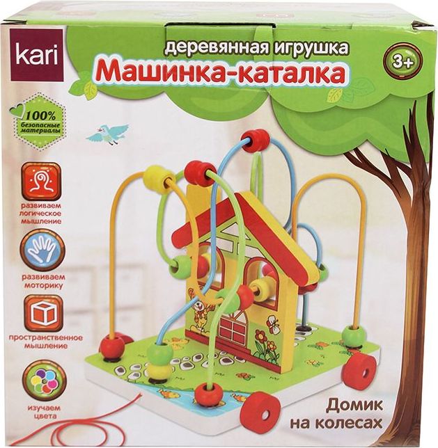 Деревянная игрушка Машинка Kari-каталка K637