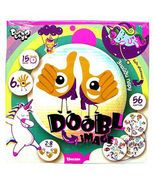 Детская настольная игра Doobl Image. Двойная картинка, круглые карты Danko Toys