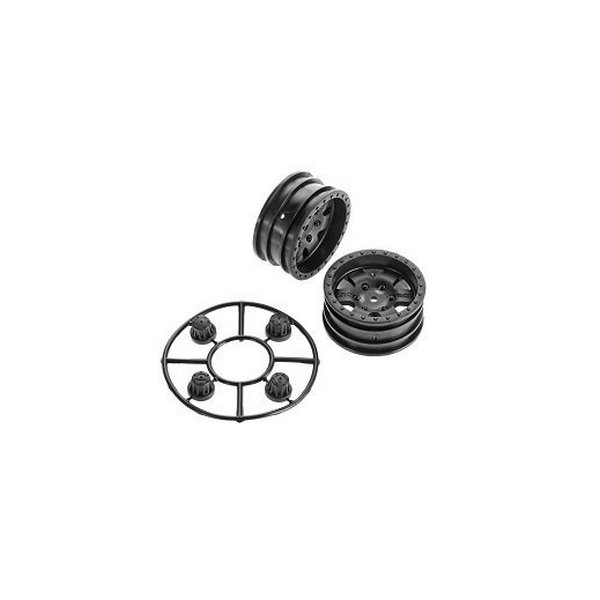 Диски колесные Axial 1:10 1.9 Black Rock CRC Wheels, 12mm Hex (AX31094