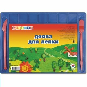 Доска для лепки А4 фигур.7 ячеек цвет. Цветик 5746531 ЗХК