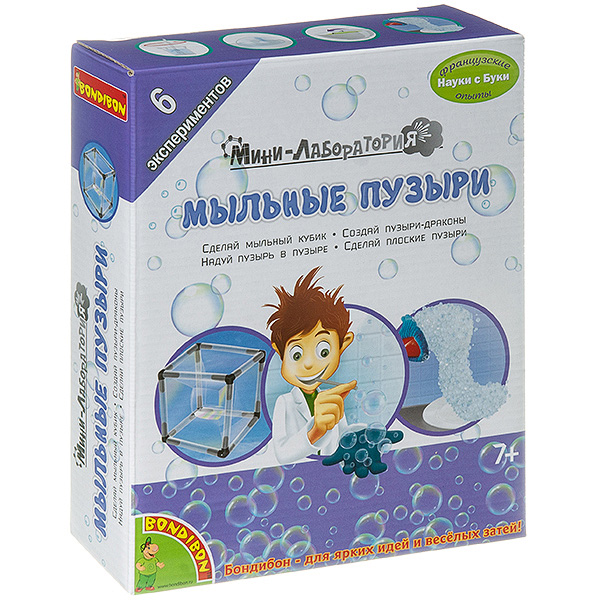 Французские опыты Науки с Буки. Мини-лаборатория. Мыльные пузыри, арт. 3012
