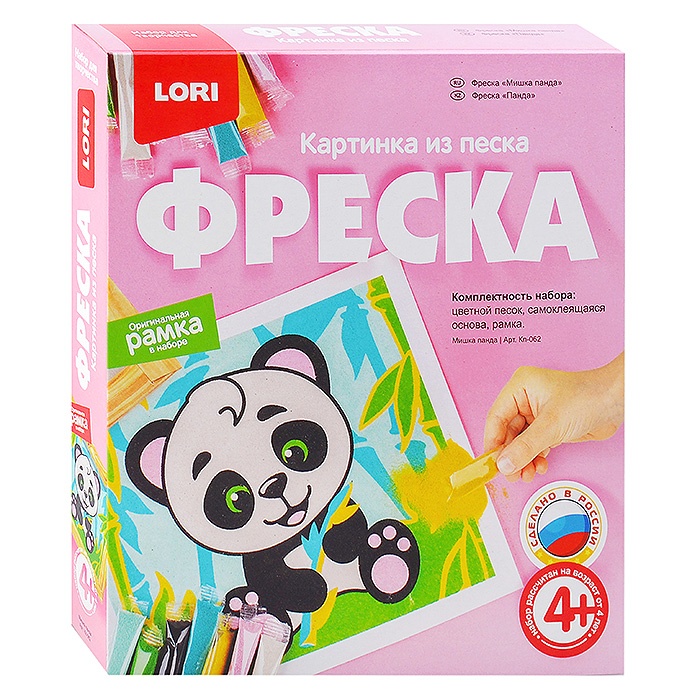 Фреска Lori Картина из песка. Панда Кп-062