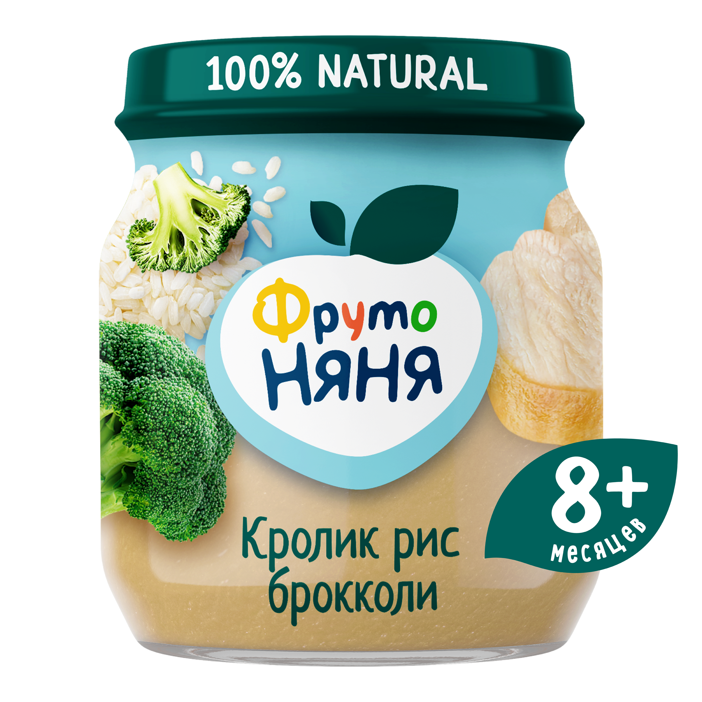 ФрутоНяня Кролик, брокколи, рис (с 8 месяцев) 100 г