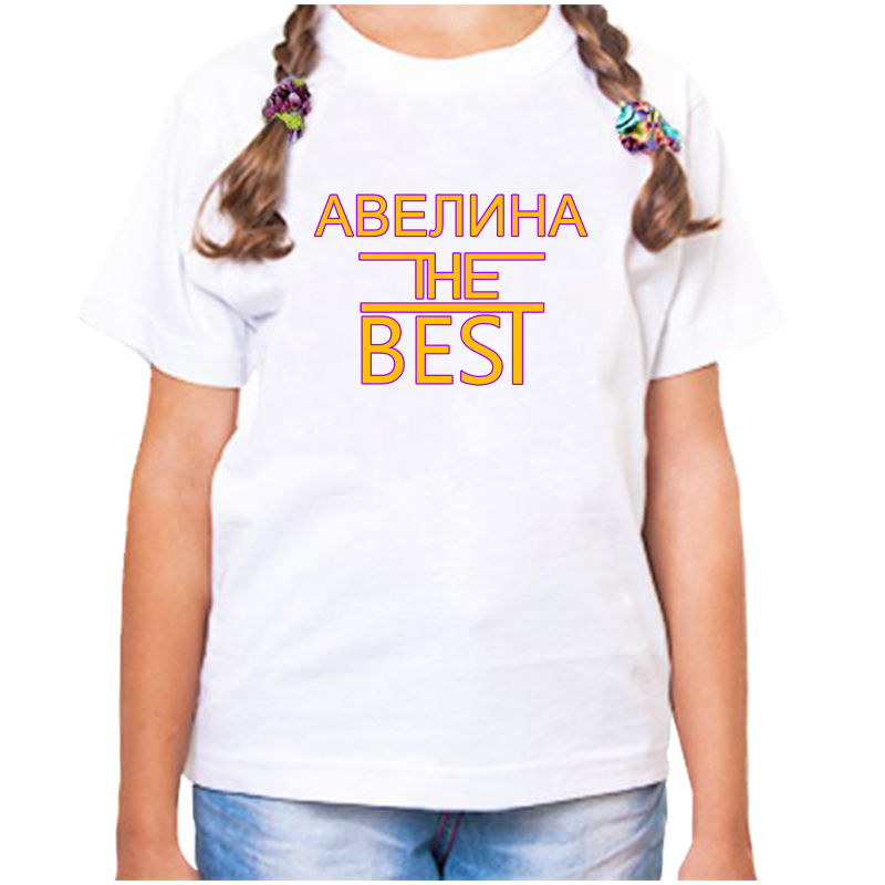 Футболка девочке белая 22 р-р авелина the best