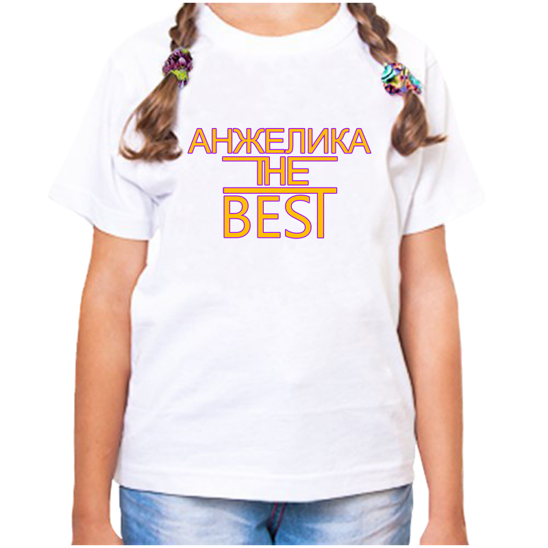 Футболка девочке белая 28 р-р анжелика the best