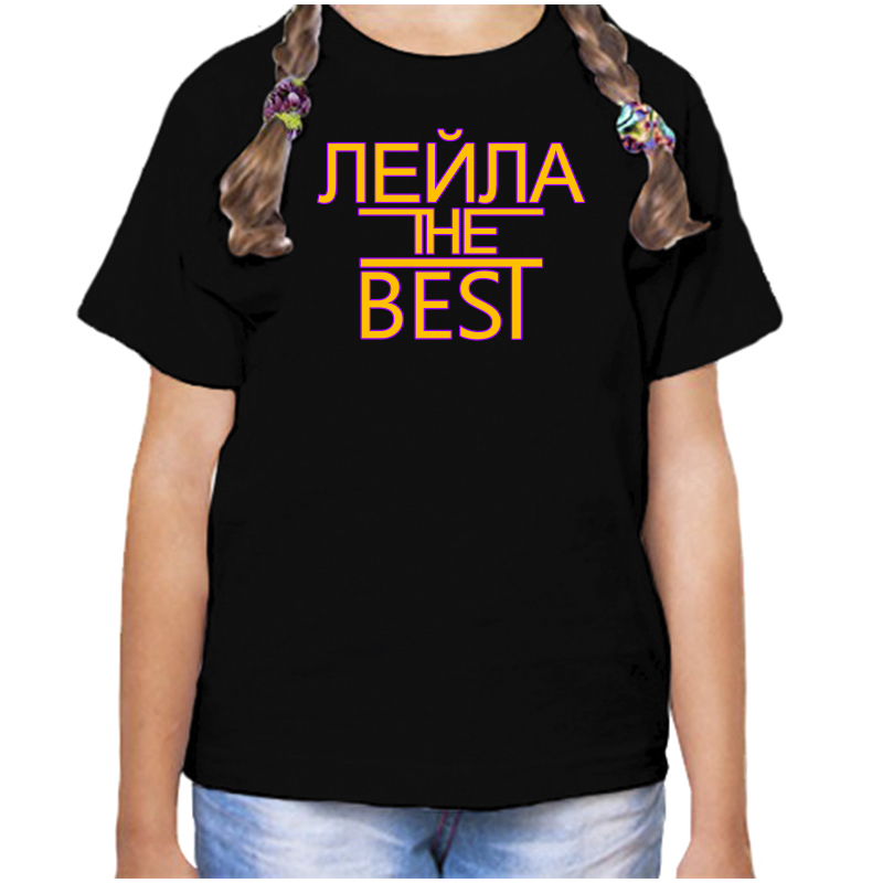 Футболка девочке черная 30 р-р лейла the best