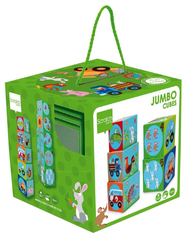 Головоломка INDIGO из картона Башня Джумбо ферма STACKING TOWER JUMBO Farm, 6181072