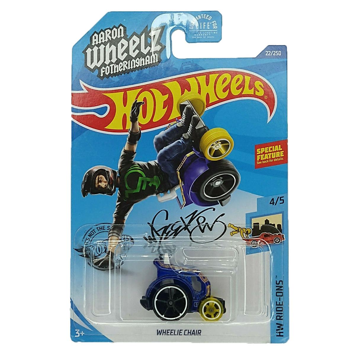 Hot Wheels Базовая машинка Wheelie Chair, синяя