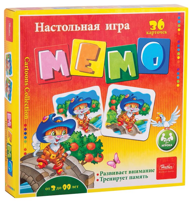 Игра настольная Hatber Мемо 36 карточек