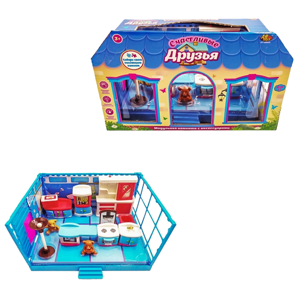 Игровой набор Abtoys Счастливые друзья: Кухня 12 пред.