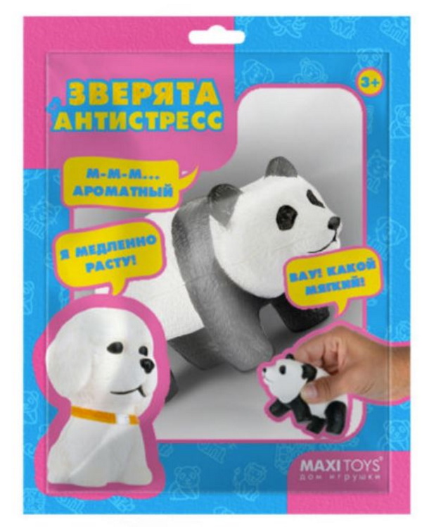 Игрушка-антистресс Панда, 11 см MaxiToys