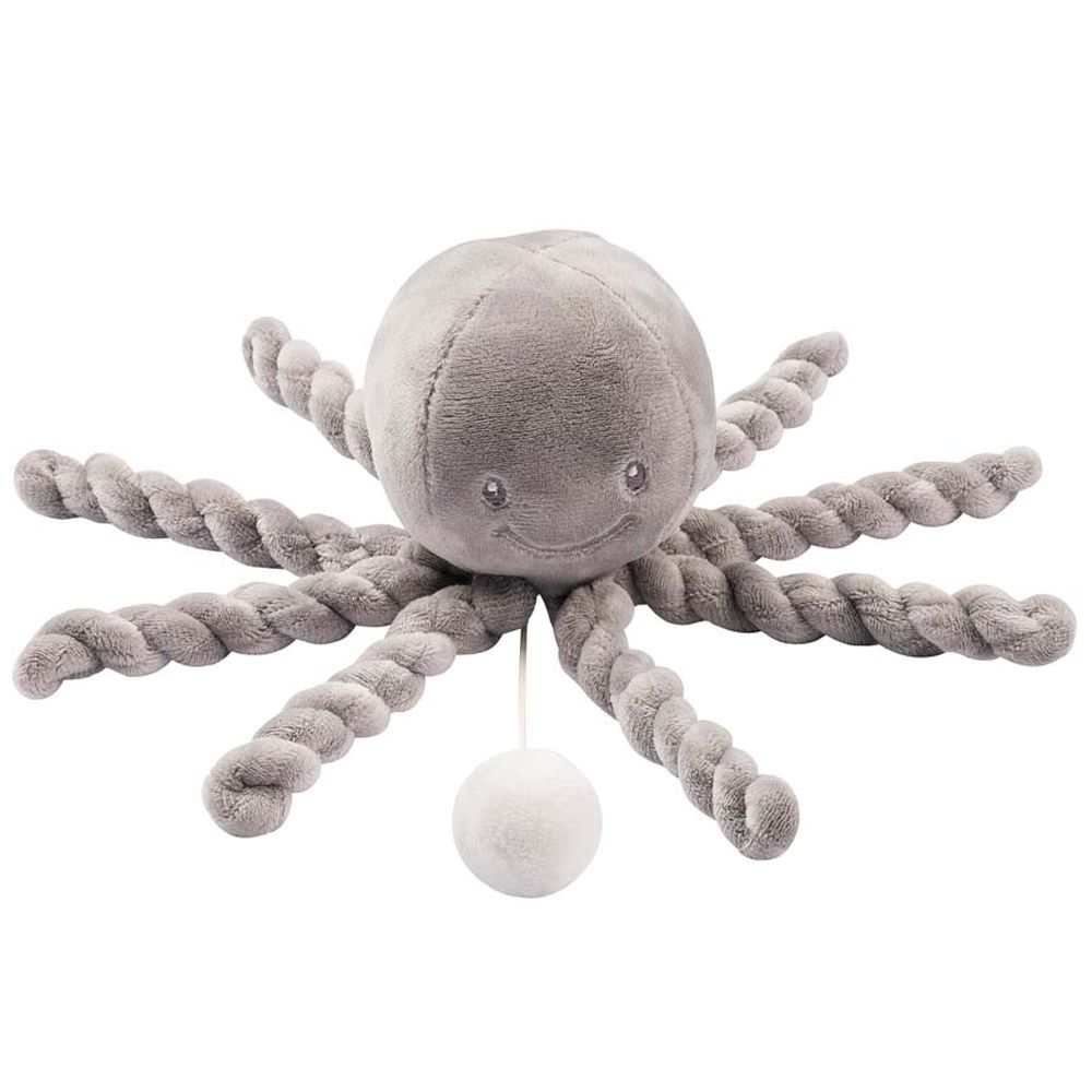 Игрушка мягкая Nattou Musical Soft toy Lapidou Octopus grey музыкальная 877572