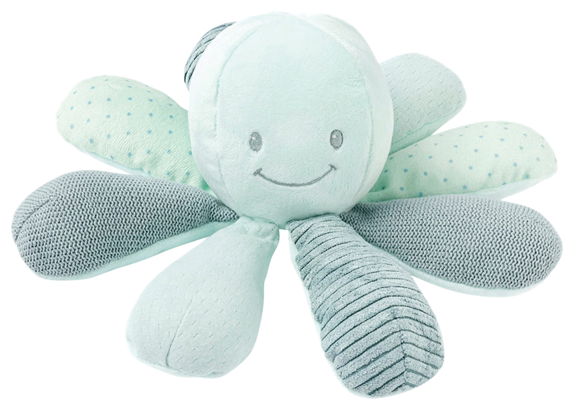 Игрушка мягкая Nattou Soft toy Lapidou Activity Octopus Осьминог green