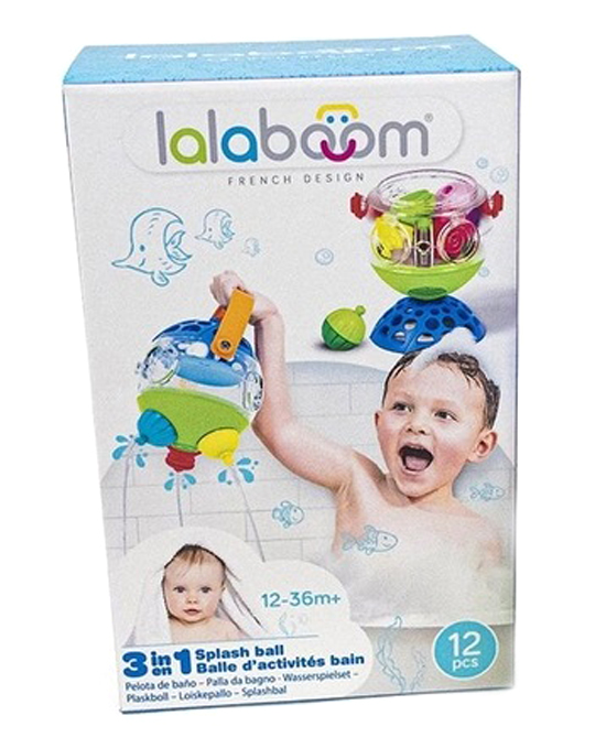 Игрушка развивающая Lalaboom Ведерко для купания, 12 предметов BL51