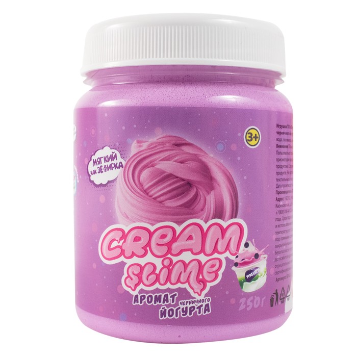 Игрушка Slime Cream-Slime с ароматом черничного йогурта, 250 г SF02-J Фабрика игрушек