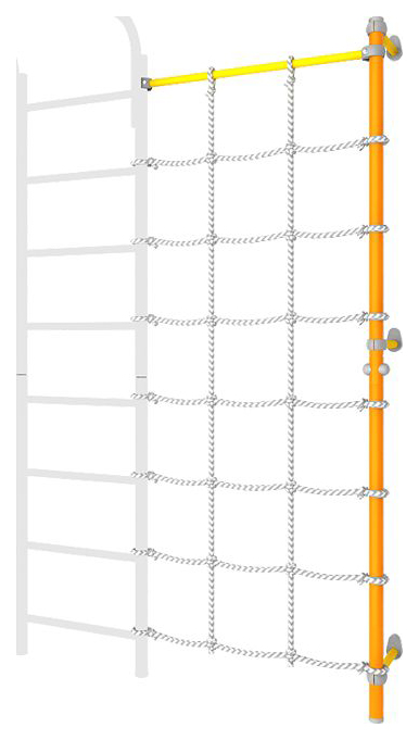 Комплект с канатным лазом Romana пристенный ДСКМ 1С-8.18-45 Оранжевый