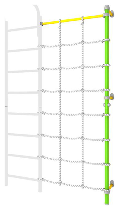 Комплект с канатным лазом Romana пристенный ДСКМ 1С-8.18-45 Зеленое яблоко