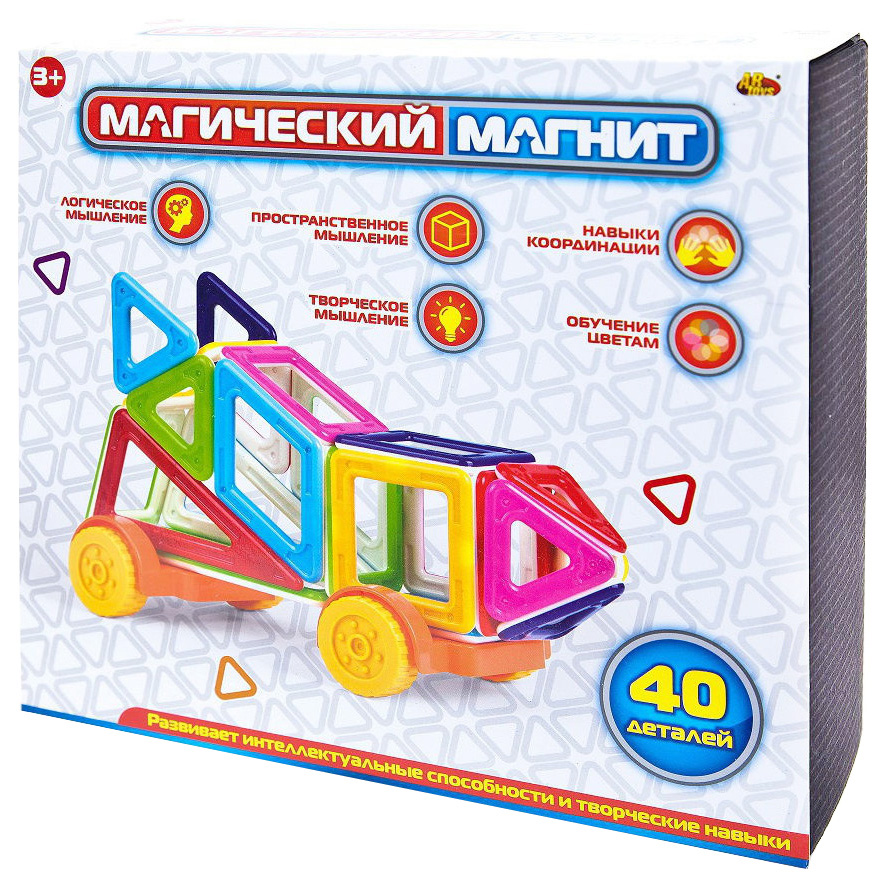 Конструктор ABtoys Магический магнит 40 деталей