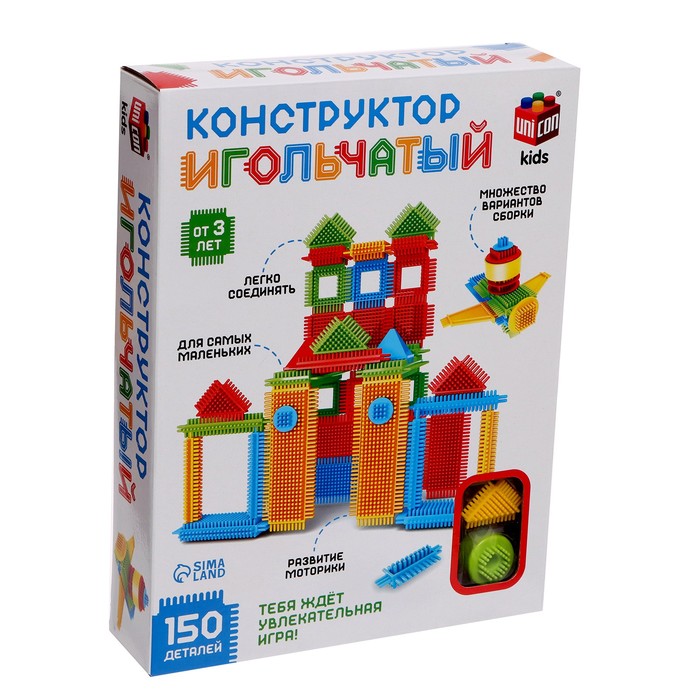 Конструктор игольчатый, 150 деталей