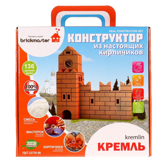 Конструктор керамический Кремль, 136 деталей Brick