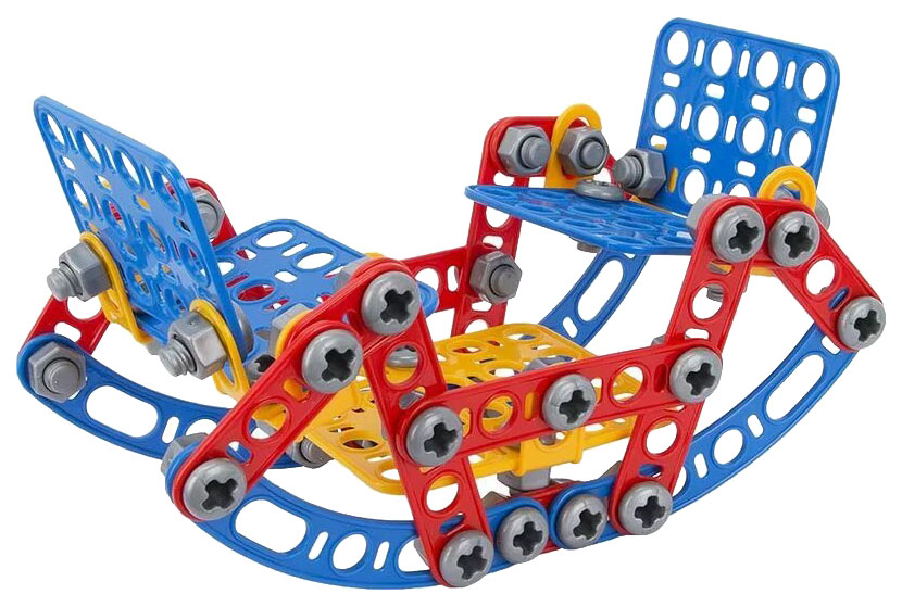 Конструктор пластиковый Полесье Изобретатель - Качели 122 эл. + шуруповёрт