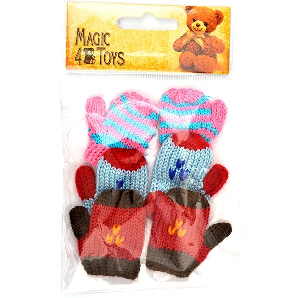 Magic 4 Toys Варежки вязаные, 5-6 см, ассорти, 3 пары