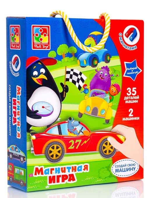 Магнитная игра Vladi Toys Создай свою машину VT3702-19