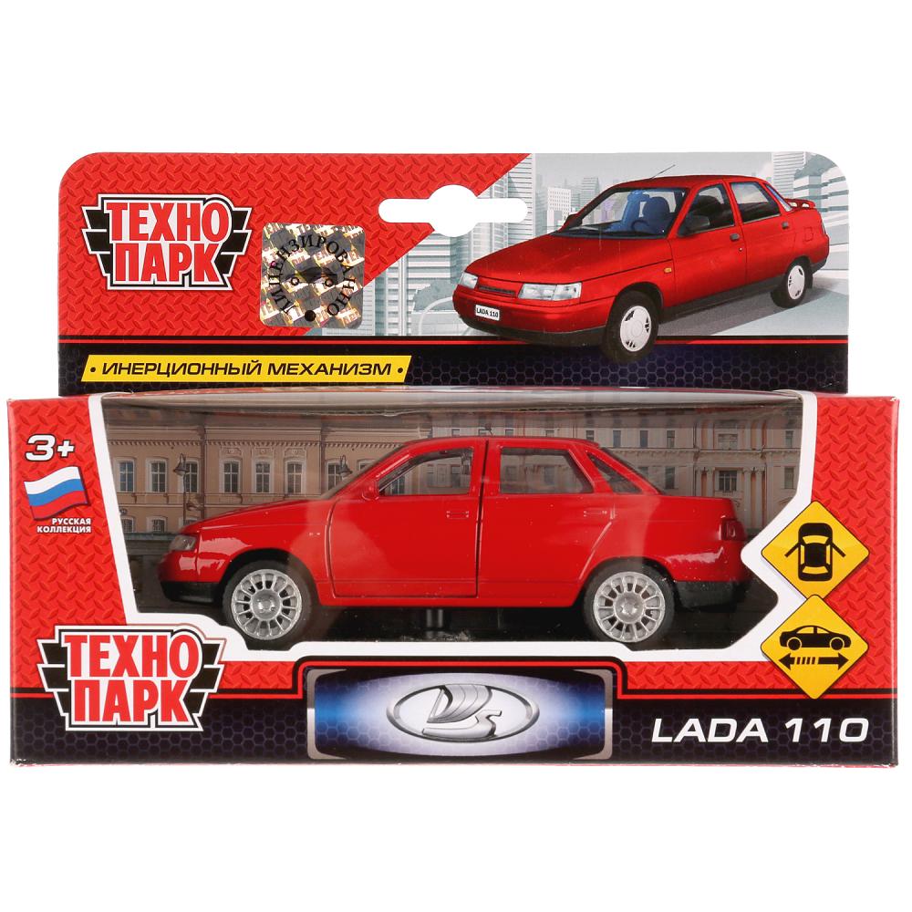 Машина металл LADA 110 12 см, двери, инерц., кор. Технопарк в кор.2x24шт