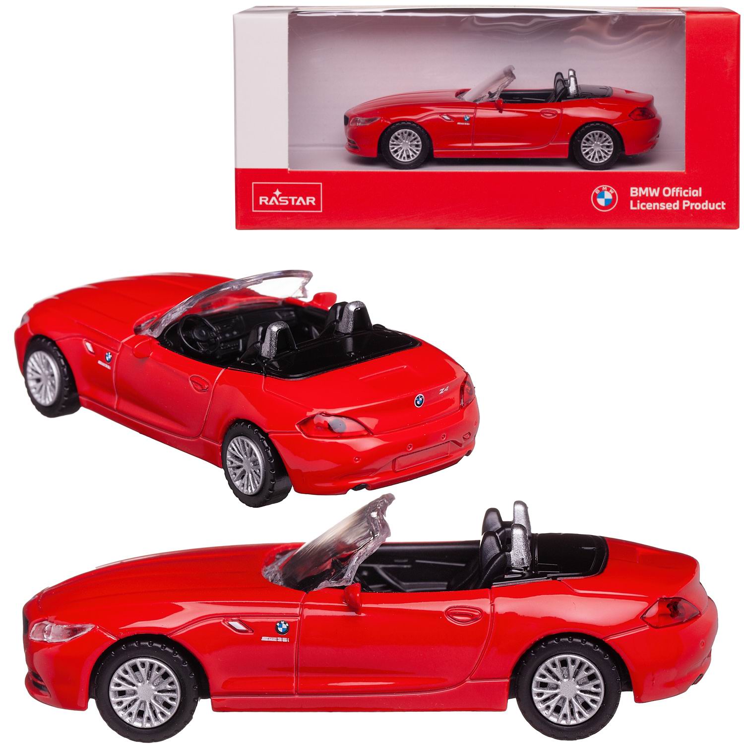 Машина металлическая 1:43 scale BMW Z4, цвет красный