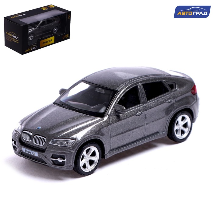 Машина металлическая BMW X6, 1:43, цвет серый