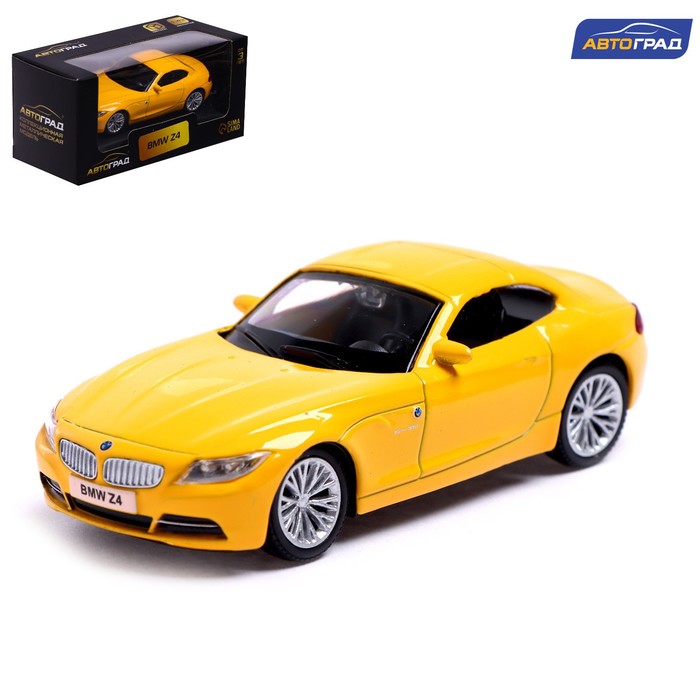 Машина металлическая BMW Z4, 1:43, цвет жёлтый