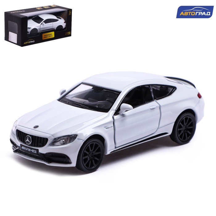 Машина металлическая MERCEDES-AMG C63 S COUPE, 1:32, открываются двери, инерция, белый