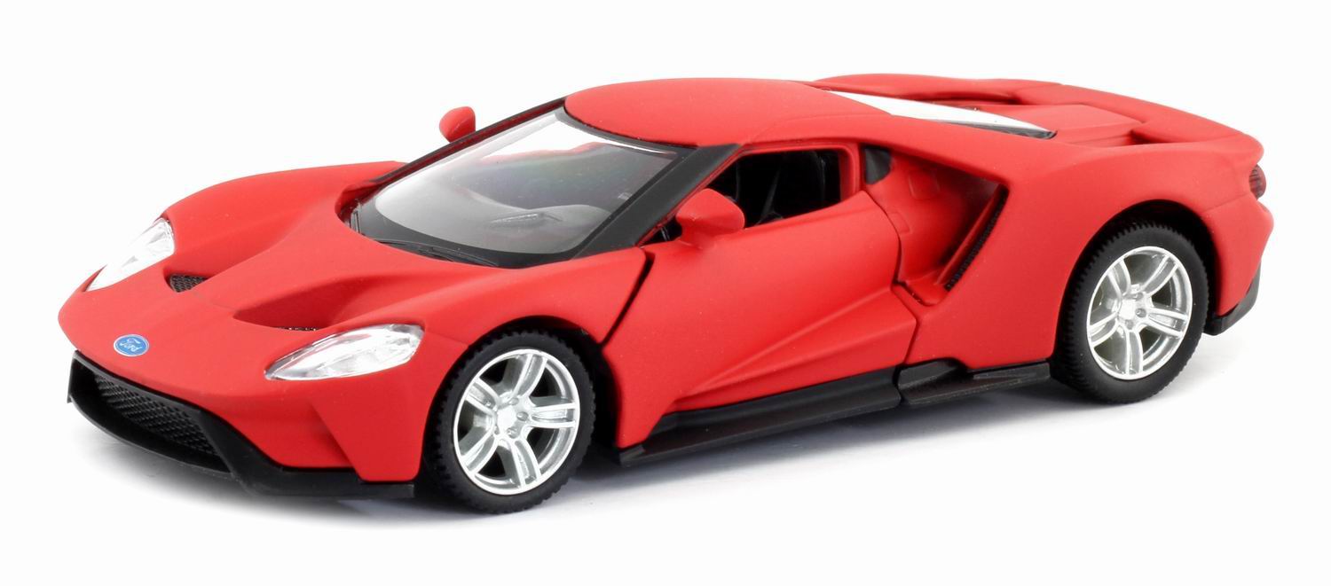 Машина металлическая RMZ City 1:32 Ford GT 2019, красный матовый цвет.