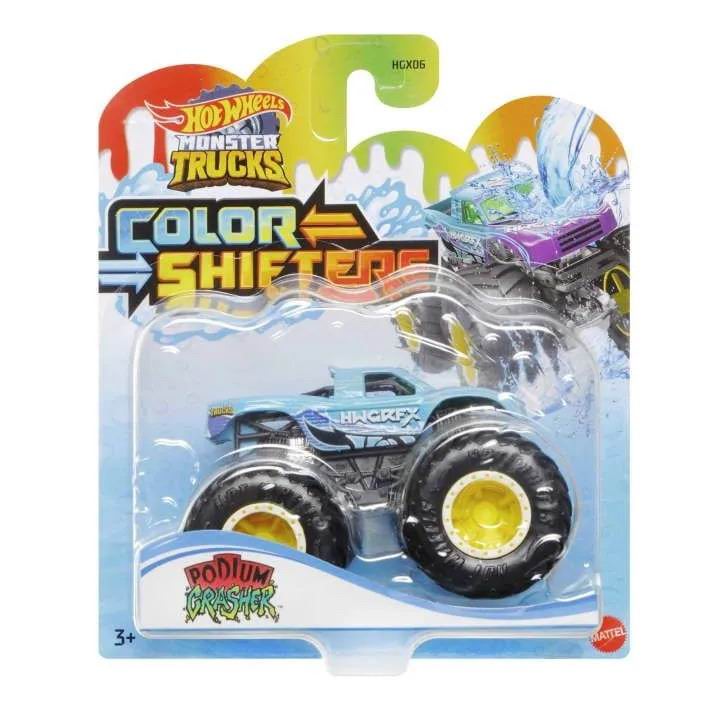 Машинка Hot Wheels Monster Trucks Рэйс Эйс меняющая цвет, HGX08