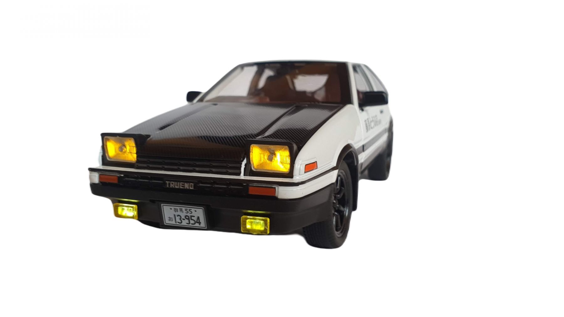 Металлическая машинка Toyota Sprinter Trueno AE86 с подвижными фарами