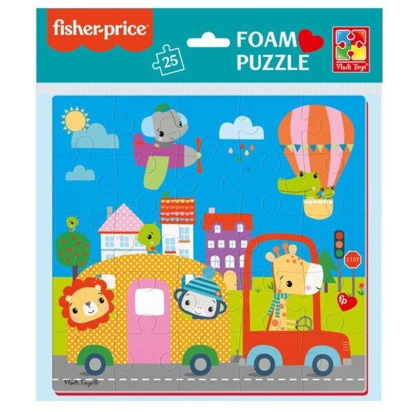 Мягкие пазлы Fisher Price Город, 25 элементов Vladi Toys