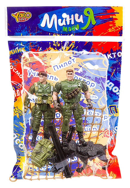 Набор игровой военный Yako Toys с 2 солдатиками и собакой МиниМаниЯ M7594-5