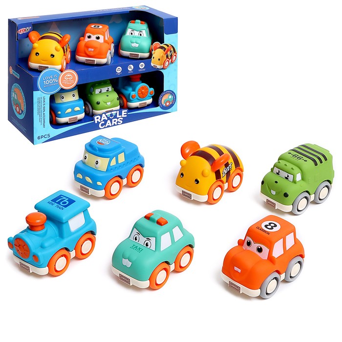 Набор машинок Rattle cars, 6 шт.