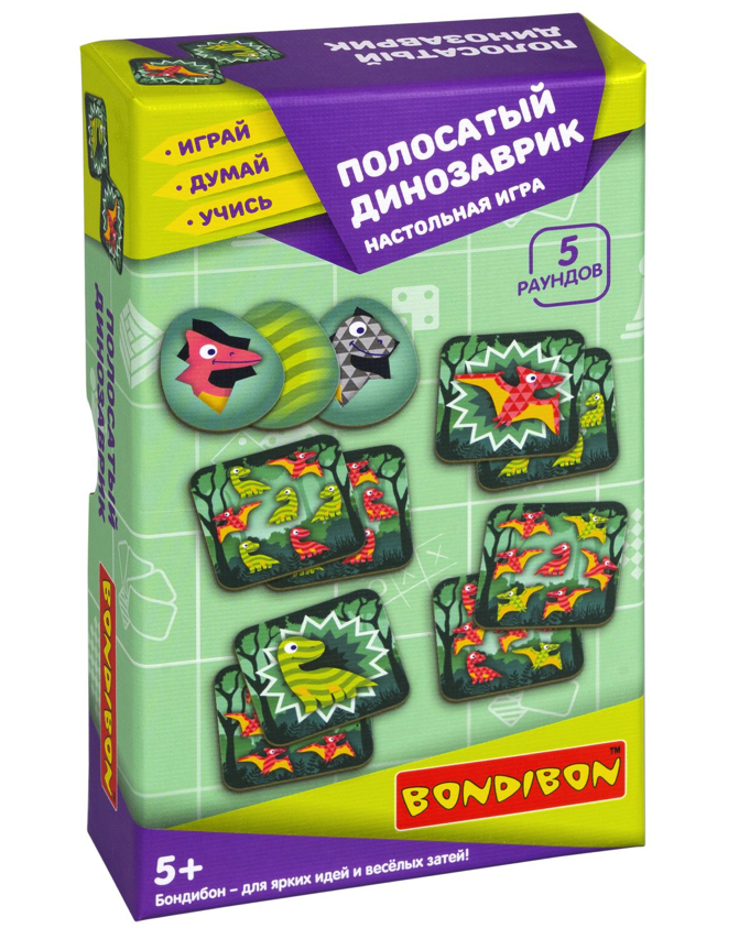 Настольная игра Bondibon Полосатый динозаврик Играй Думай Учись