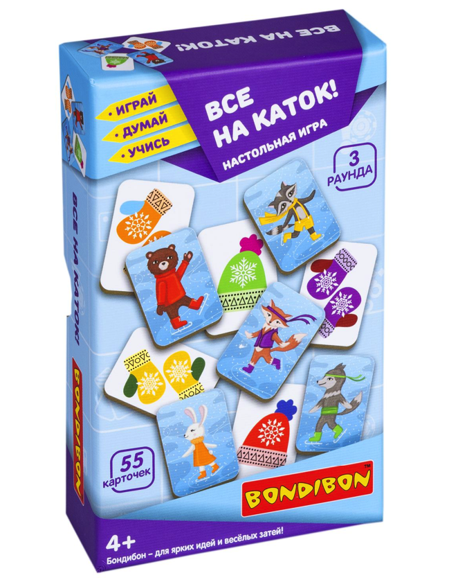 Настольная игра Bondibon Все на каток Играй Думай Учись