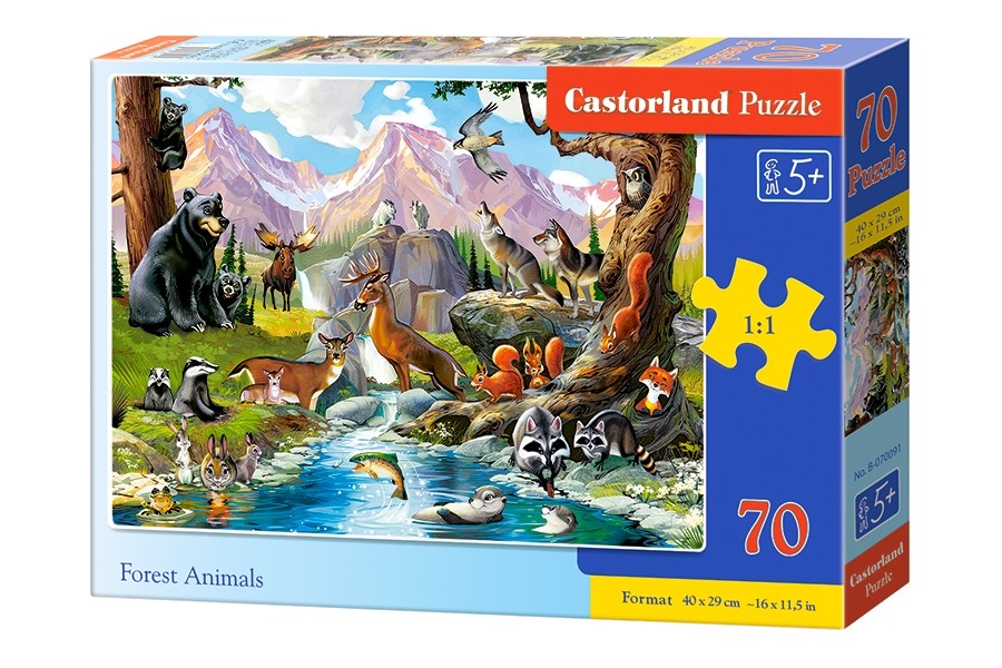 Пазл Дикие животные, 70 элементов Castorland