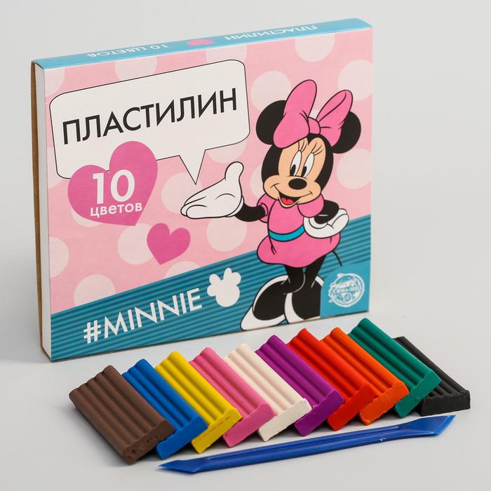 Пластилин 10 цветов 150 г Минни, Минни Маус