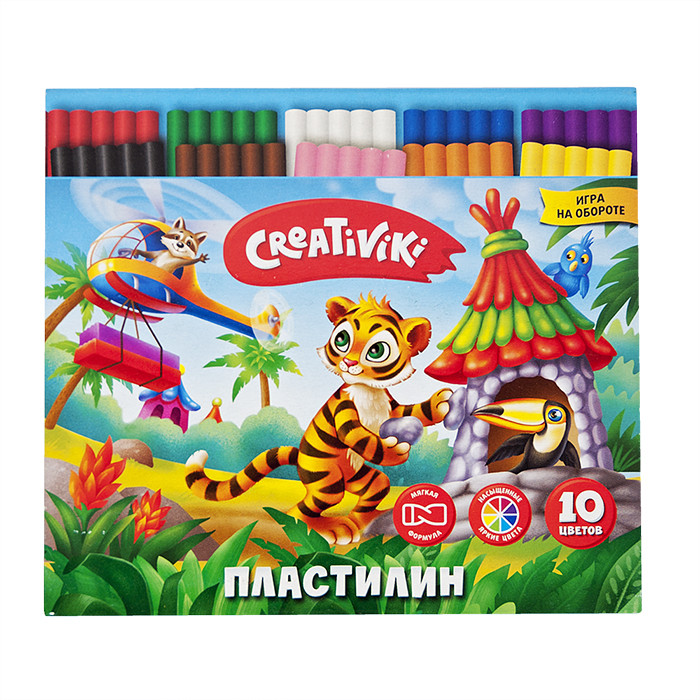 Пластилин Creativiki ПЛ10КР