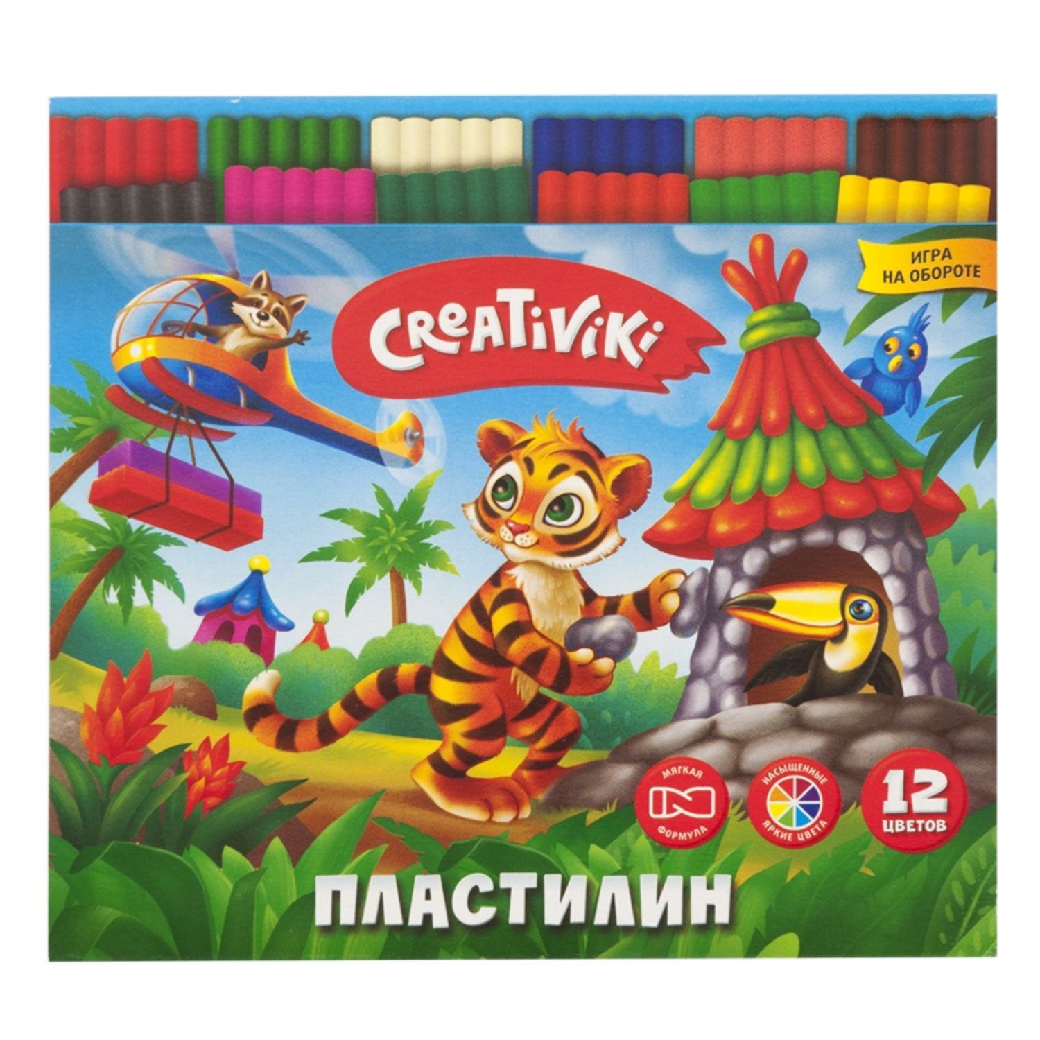 Пластилин мягкий Creativiki 12 цветов