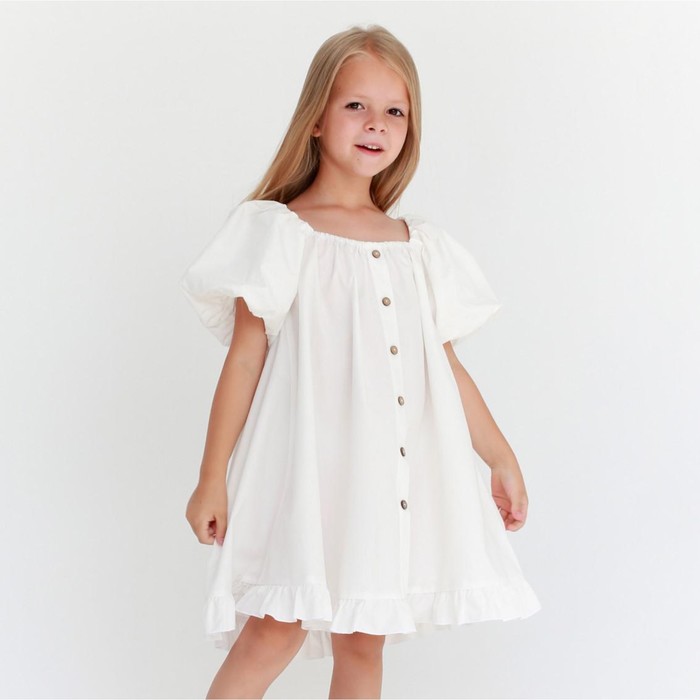 Платье детское KAFTAN Cute, р. 32 (110-116), белый