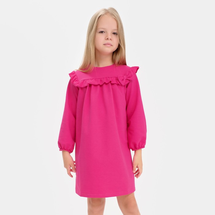 Платье для девочки с рюшей KAFTAN Basic line, размер 34 (122-128