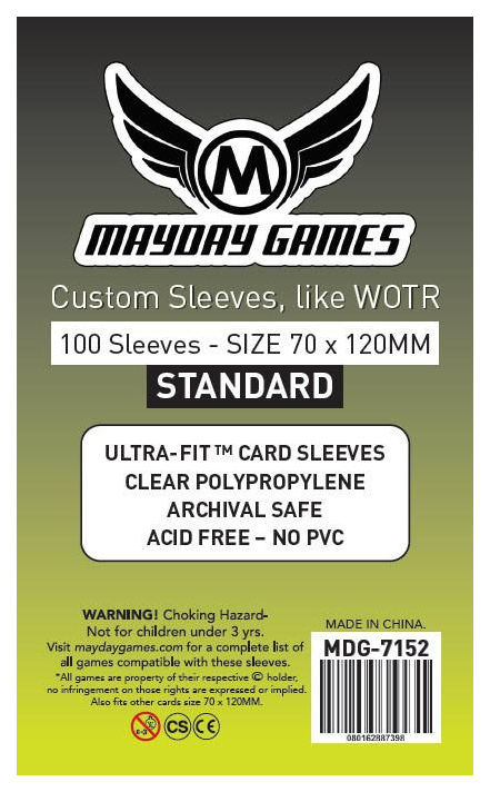 Протекторы Mayday Games 70х120 мм Tarot Standard 100 шт. MDG-7152